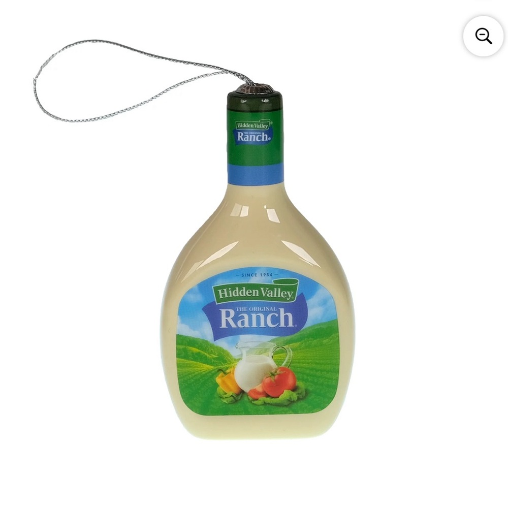 Hidden Valley Ranch Dressing Bottle Decoupage Christmas Ornament Novelty - New